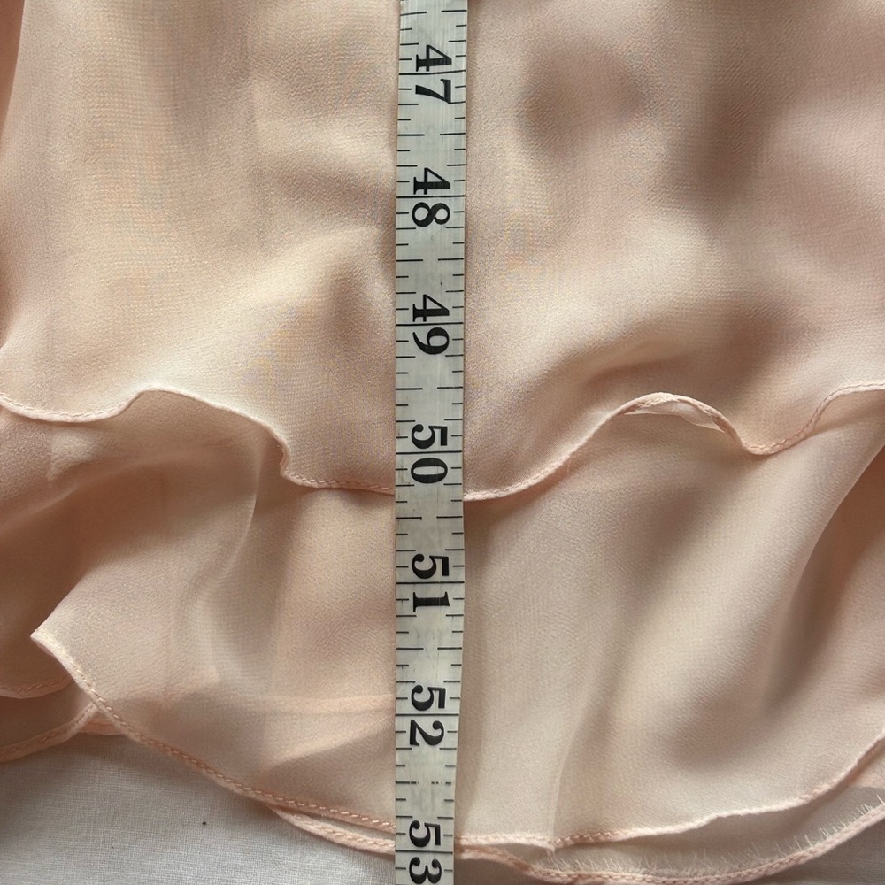 VICTORIA Royal ltg . Vintage light peach beaded / sequins long dress SZ 10 - Picture 13 of 15